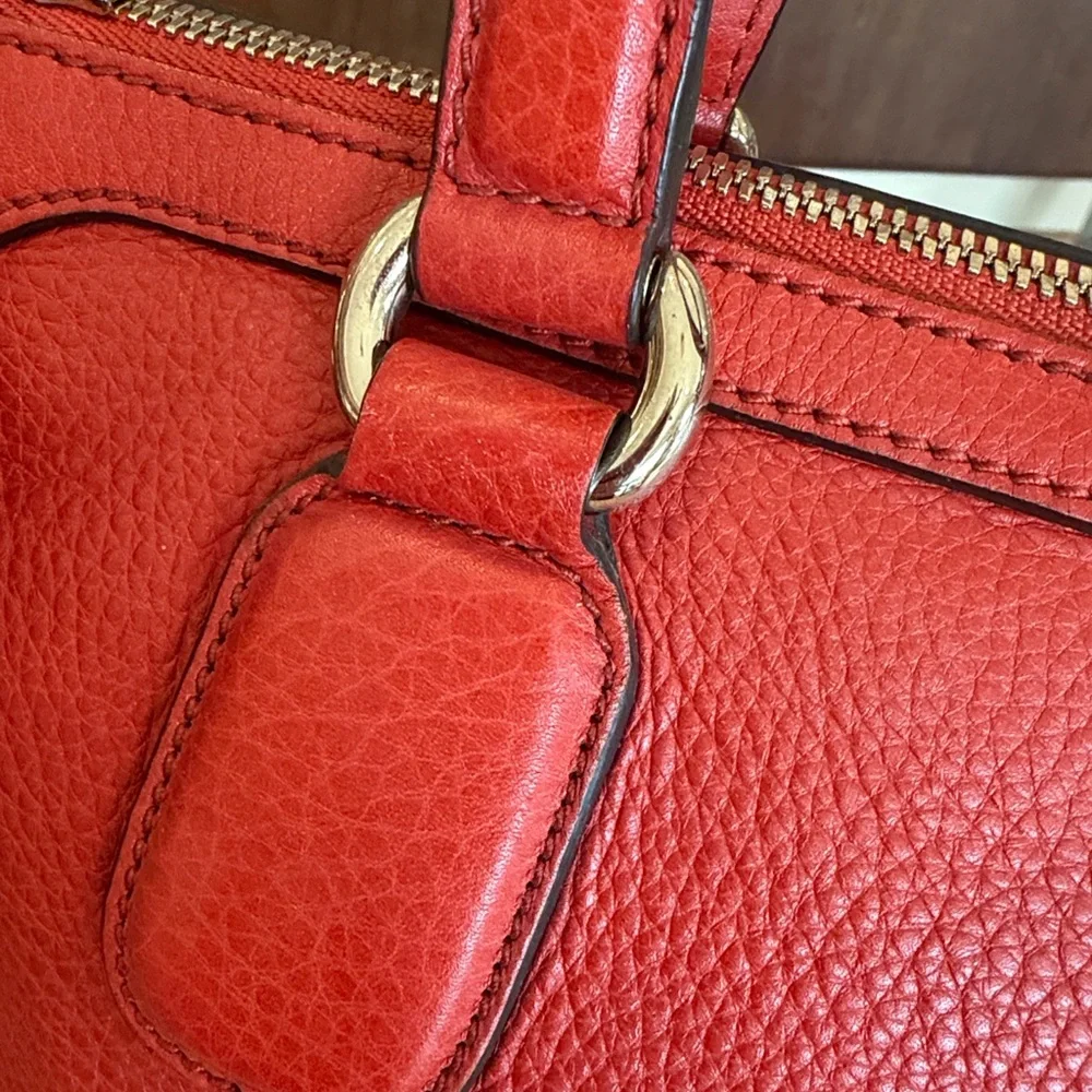 GUCCI Interlocking G Soho Pebbled Leather with strap ✨ Gorgeous burnt orange - Picture 4 of 15